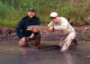 fly fishing for rainbow trout