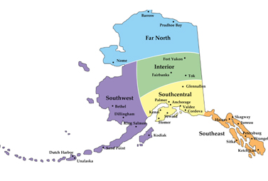 Alaska Map by Regions